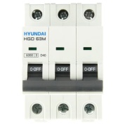 Автоматический выключатель HGD63M 3PMCS0000C 00063 3 полюса, 63А, ток к.з. 6kA, хар-ка C