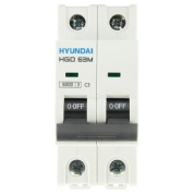 Автоматический выключатель HGD63-M 2PMCS0000C 00050 2 полюса, 50А, ток к.з. 6kA, хар-ка C