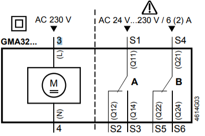 Схема подключения привода GMA321.1E