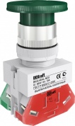 25039DEK: Выключатель кнопочный грибок с фиксацией AEAL22 мм 1НО+1НЗ Цвет: