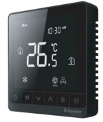 TC907-4FMSAB: Термостат комнатный цифровой, вкл/выкл для 4-тр.фанкойла ECM Modbus черный ~230В