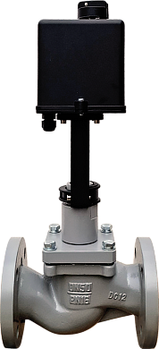Клапан регулирующий 2-х ходовой чугунный фланцевый 25ч945нж Ду25 Ру16 Kvy 8 150°C с эл. приводом LEA-1200 аналоговое управление 220В с датчиком положения 4-20mA Энерготехномаш