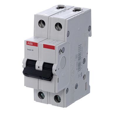 BMS412C06: 2CDS642041R0064 Автоматический выключатель 2P, 6A, C, 4,5кА, BMS412C06 (ABB)