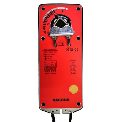 DAC-LF230-10S: Привод воздушной заслонки Dacond, 10 Н*м, ВКЛ/ВЫКЛ,  2 концевых выключателя, AC 230В, с возвратной пружиной
