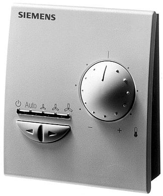QAX33.1: Siemens Desigo, Модуль комнатный с датчиком, задатчиком уставки и переключателем режимов работы и выбором скоростей вентилятора, интерфейс PPS2